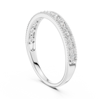 Milgrain Graduated Pavé Half-Eternity Band Ring