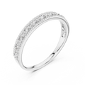 Milgrain Graduated Pavé Half-Eternity Band Ring