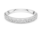 Milgrain Graduated Pavé Half-Eternity Band Ring