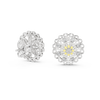 Regalia Filigree Rosette Diamond Stud Earring