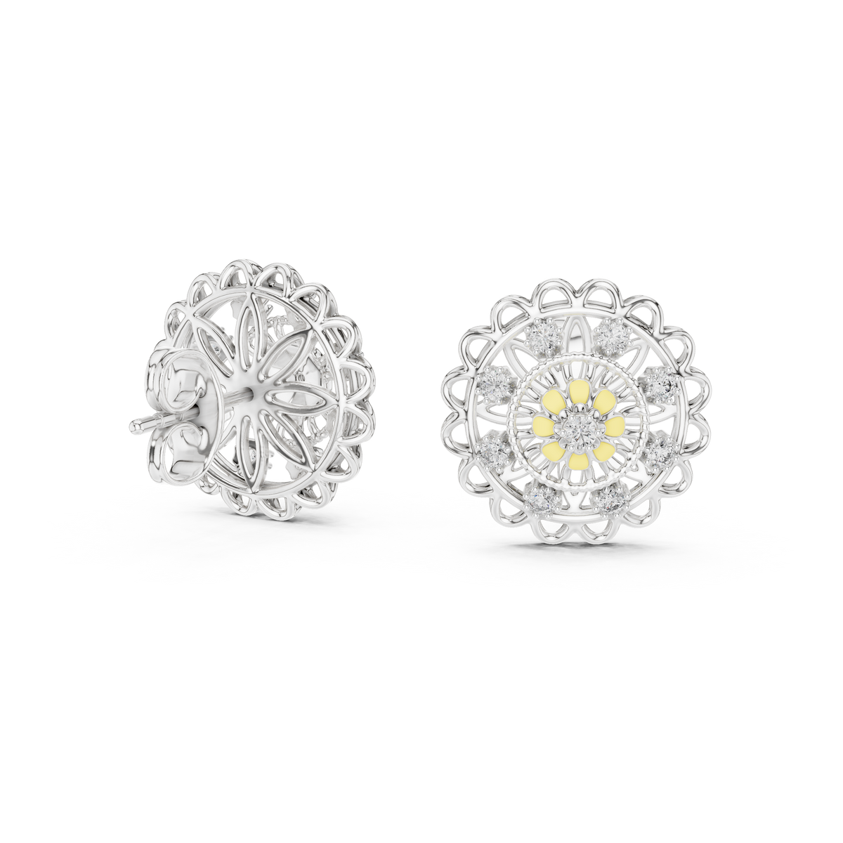 Marigold Silver Earring