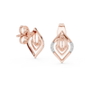 Nuvola Layered Petal Diamond Stud Earring