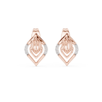 Nuvola Layered Petal Diamond Stud Earring