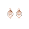 Nuvola Layered Petal Diamond Stud Earring