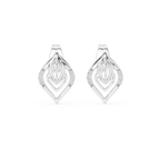 Nuvola Layered Petal Diamond Stud Earring