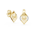 Nuvola Layered Petal Diamond Stud Earring
