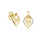Nuvola Layered Petal Diamond Stud Earring