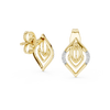 Nuvola Layered Petal Diamond Stud Earring