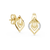 Nuvola Layered Petal Diamond Stud Earring