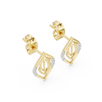 Nuvola Layered Petal Diamond Stud Earring