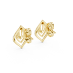 Nuvola Layered Petal Diamond Stud Earring