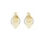 Nuvola Layered Petal Diamond Stud Earring