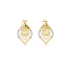 Nuvola Layered Petal Diamond Stud Earring
