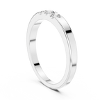 Trilogy Three-Stone U-Cut Diamond Band Ring