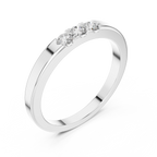 Trilogy Three-Stone U-Cut Diamond Band Ring