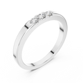 Trilogy Three-Stone U-Cut Diamond Band Ring