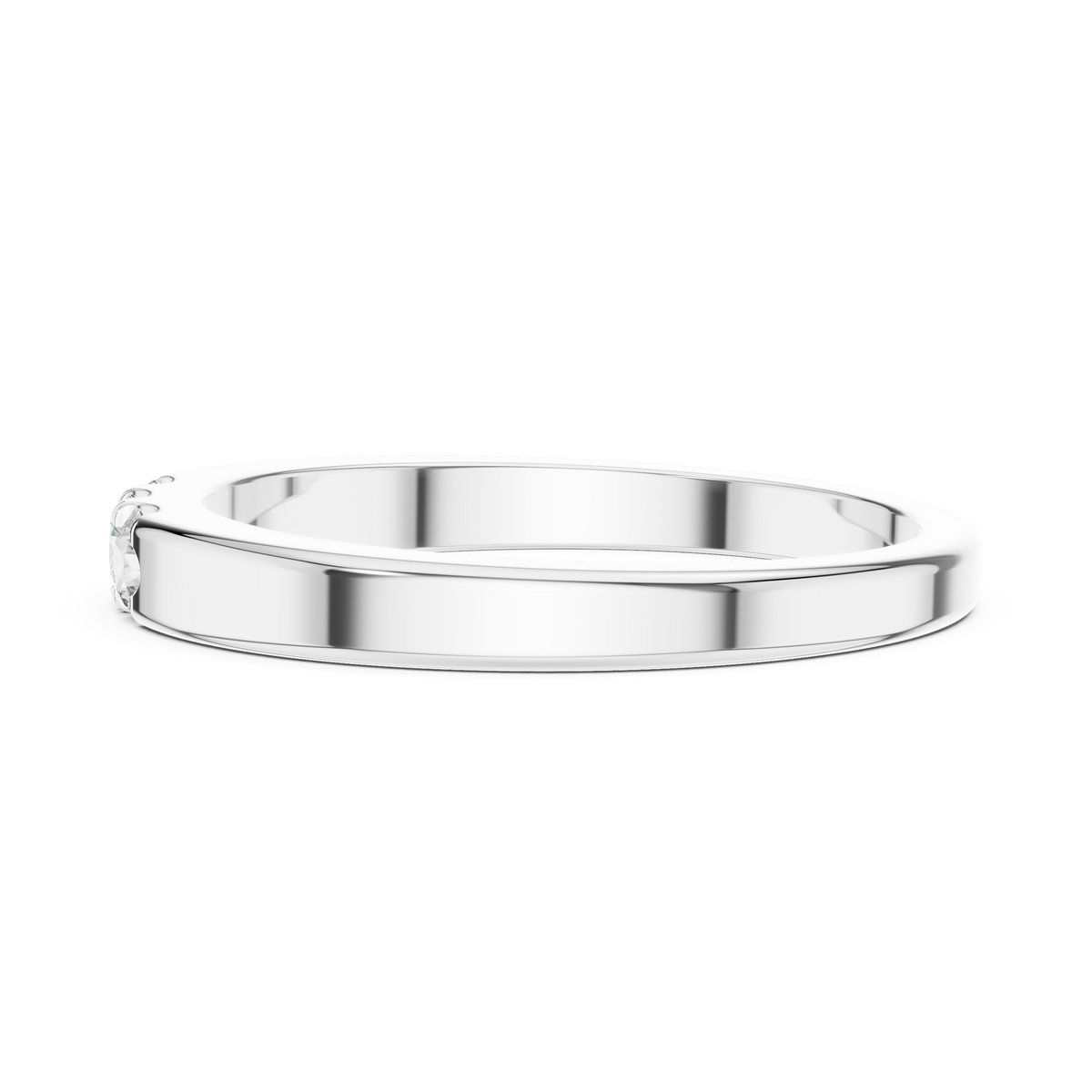 Trilogy Three-Stone U-Cut Diamond Band Ring