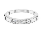 Trilogy Three-Stone U-Cut Diamond Band Ring