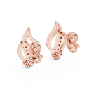 Ember Flame Diamond Cluster Stud Earring