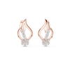 Ember Flame Diamond Cluster Stud Earring