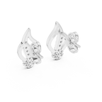 Ember Flame Diamond Cluster Stud Earring