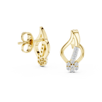 Ember Flame Diamond Cluster Stud Earring