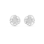 Mandala Halo Diamond Stud Earring