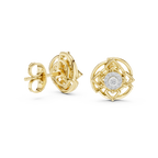 Mandala Halo Diamond Stud Earring