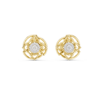 Mandala Halo Diamond Stud Earring
