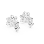 Petal Bloom Floral Cluster Diamond Stud Earring