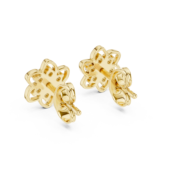 Petal Bloom Floral Cluster Diamond Stud Earring