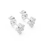 Bloom Cross Diamond Stud Earring