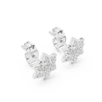 Fleur Star Floral Diamond Stud Earring