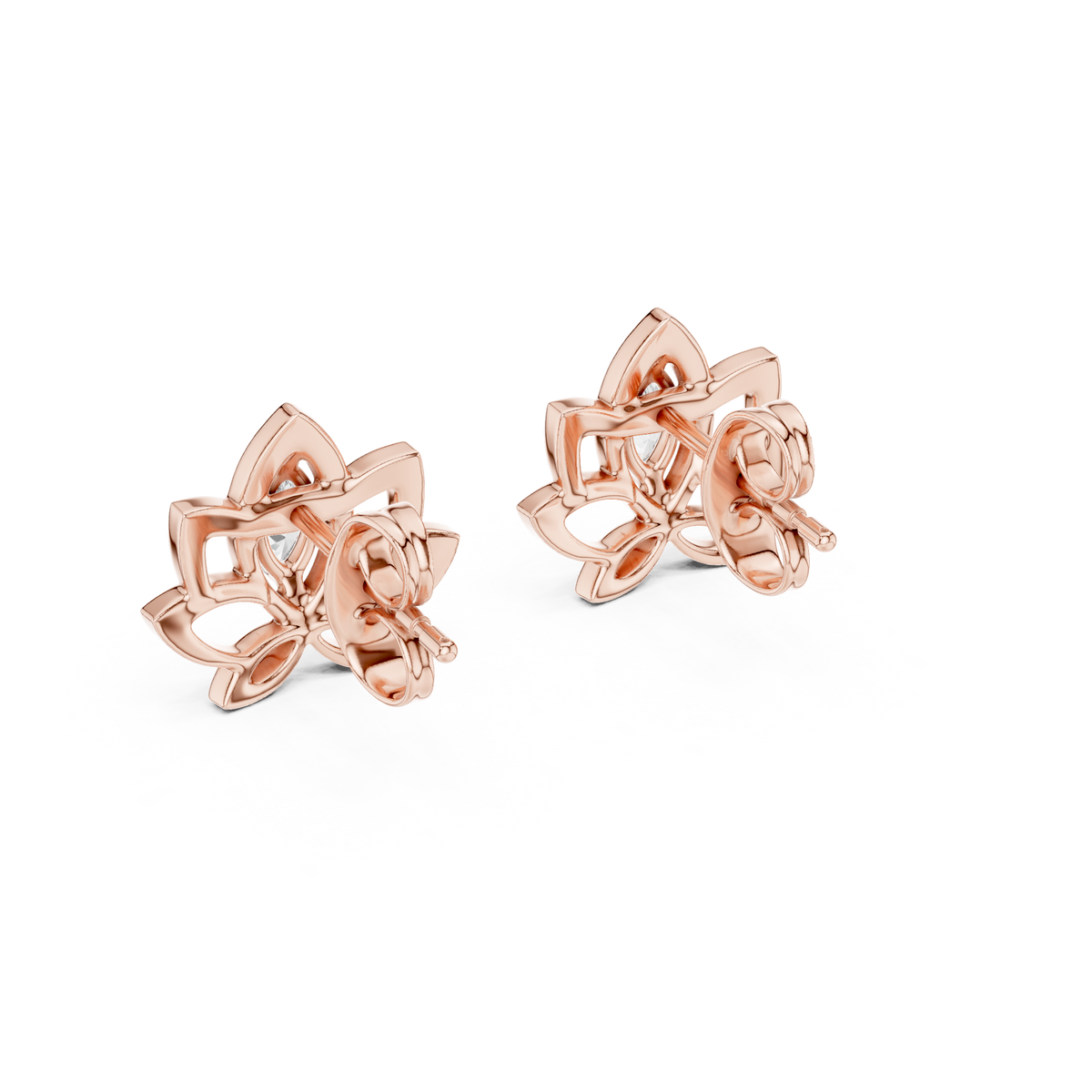 Padma Lotus Marquise Stud Earring