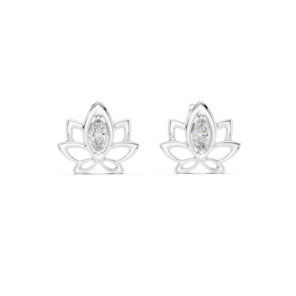 Padma Lotus Marquise Stud Earring