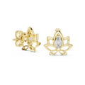 Padma Lotus Marquise Stud Earring