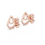 Lumière Double Teardrop Diamond Stud Earring