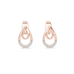 Lumière Double Teardrop Diamond Stud Earring