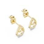 Lumière Double Teardrop Diamond Stud Earring