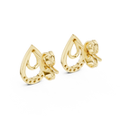 Lumière Double Teardrop Diamond Stud Earring