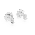 Clover Heart Diamond Stud Earring