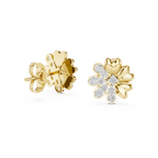 Clover Heart Diamond Stud Earring
