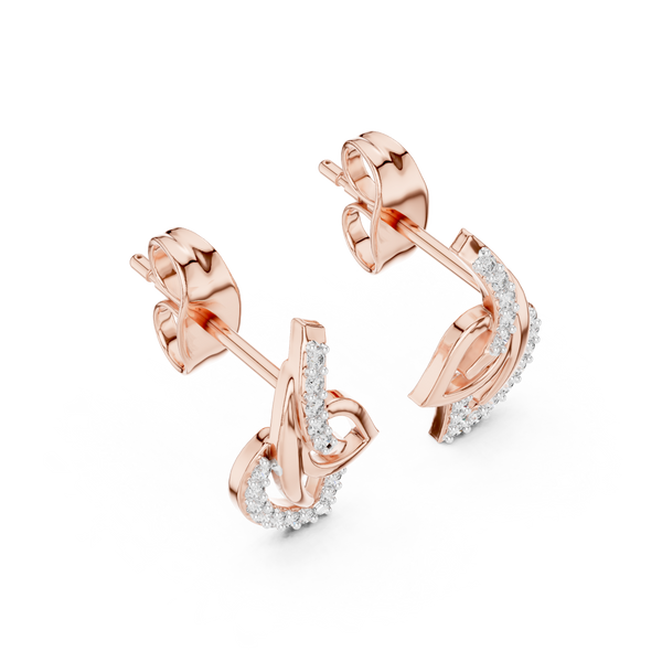Aria Twin-Petal Diamond Stud Earring