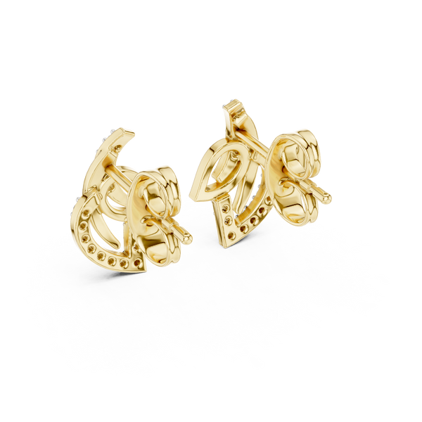Aria Twin-Petal Diamond Stud Earring