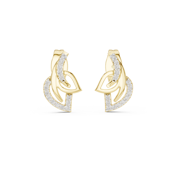 Aria Twin-Petal Diamond Stud Earring