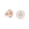 Solstice Spoke Halo Diamond Stud Earring