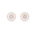 Solstice Spoke Halo Diamond Stud Earring
