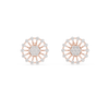 Solstice Spoke Halo Diamond Stud Earring