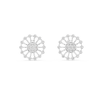 Solstice Spoke Halo Diamond Stud Earring