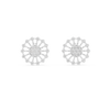 Solstice Spoke Halo Diamond Stud Earring